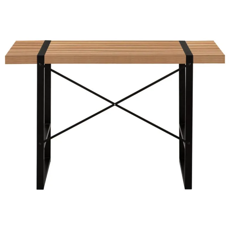 Computer desk - thick-panel desktop / inset metal legs - 48"l - light reclaim - Monarch