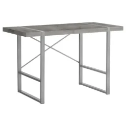 Computer desk - thick-panel desktop / inset metal legs - 48