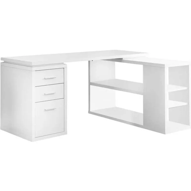Computer desk - white left or right facing corner - Monarch