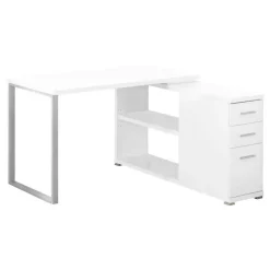 Computer desk - white left or right facing corner - Monarch
