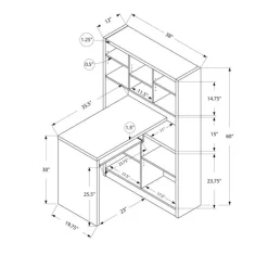 Computer desk - white left or right facing corner - Monarch