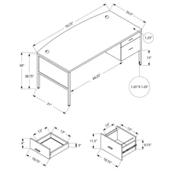 Computer desk 72"l - Monarch