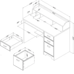 Computer Desk with Hutch - South Shore