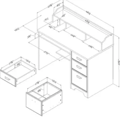 Computer Desk with Hutch - South Shore