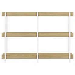 Console table - 3 tier / shelves / rectangular / metal legs - 48