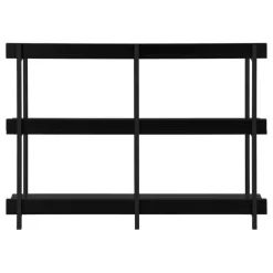 Console table - 3 tier / shelves / rectangular / metal legs - 48