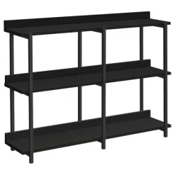 Console table - 3 tier / shelves / rectangular / metal legs - 48