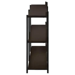 Console table - 3 tier / shelves / rectangular / metal legs - 48"l - espresso - Monarch