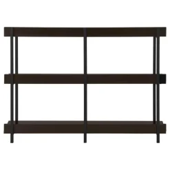 Console table - 3 tier / shelves / rectangular / metal legs - 48"l - espresso - Monarch