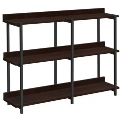 Console table - 3 tier / shelves / rectangular / metal legs - 48