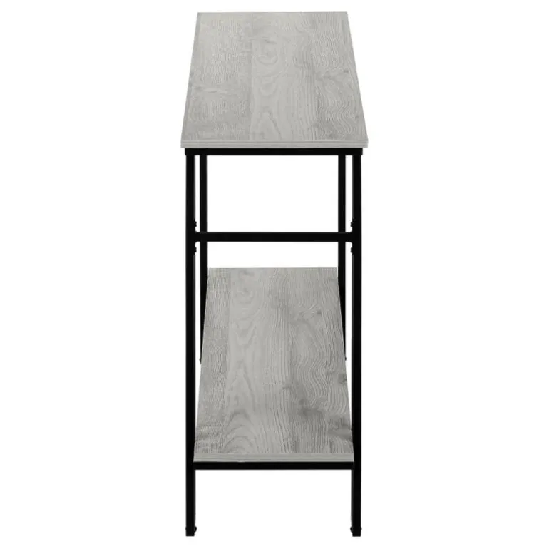 Console table - h-frame sides / 1 shelf / rectangular - 48"l - grey wood-look - Monarch