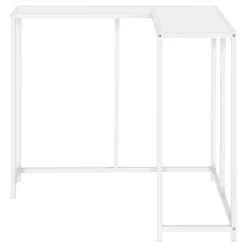 Console table - l-shaped / corner / metal frame - 36"l - white - Monarch