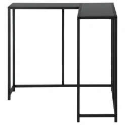 Console table - l-shaped / corner / metal frame - 36"l - black - Monarch