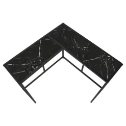 Console table - l-shaped / corner / metal frame - 36