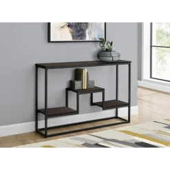 Console table - multi-tier / 3 shelves / rectangular - 48