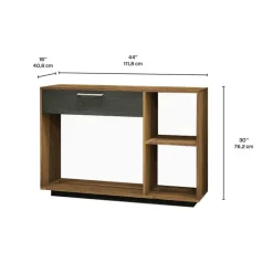 Console Table - Slate and Walnut