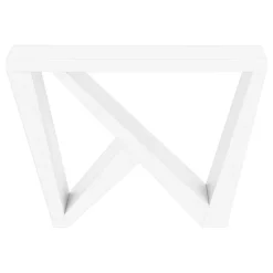 Console table - thick panel / asymmetrical base - 48"l - white - Monarch