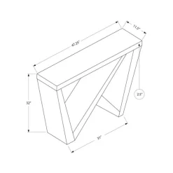 Console table - thick panel / asymmetrical base - 48