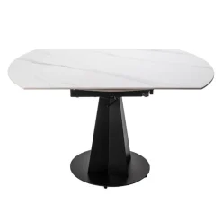 Convertible & Extendable Round Dining Table with Pedestal - 53