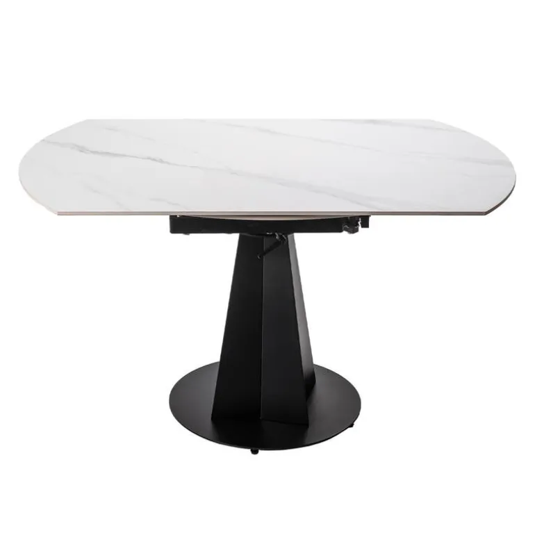 Convertible & Extendable Round Dining Table with Pedestal - 53"