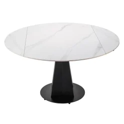 Convertible & Extendable Round Dining Table with Pedestal - 53