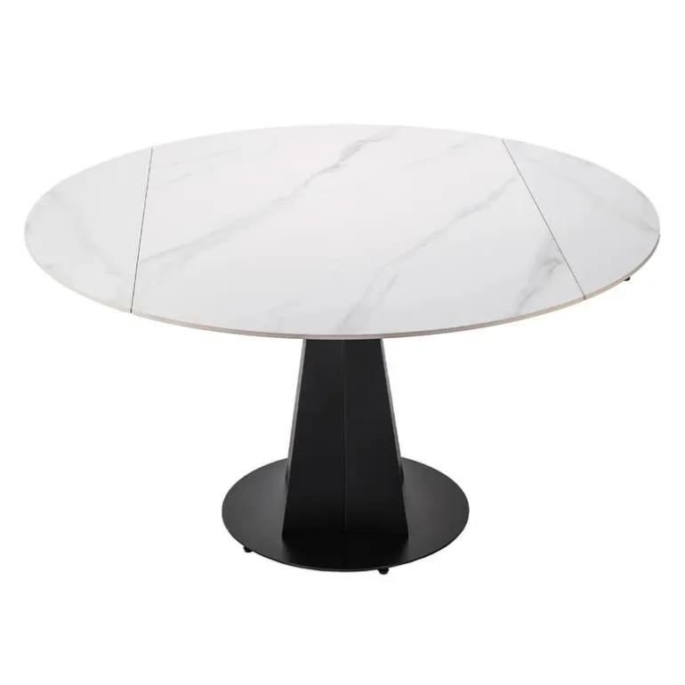 Convertible & Extendable Round Dining Table with Pedestal - 53"