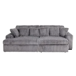 Corduroy Velvet Sectional with Power Slider and Chaise