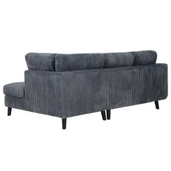 Corduroy Velvet Sectional with Right-Side Chaise
