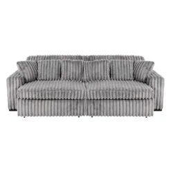 Corduroy Velvet Sofa with 2 Power Sliders