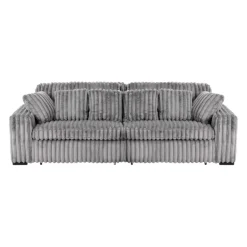 Corduroy Velvet Sofa with 2 Power Sliders