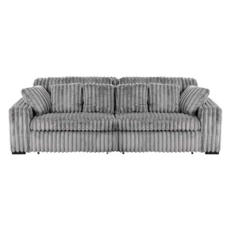 Corduroy Velvet Sofa with 2 Power Sliders