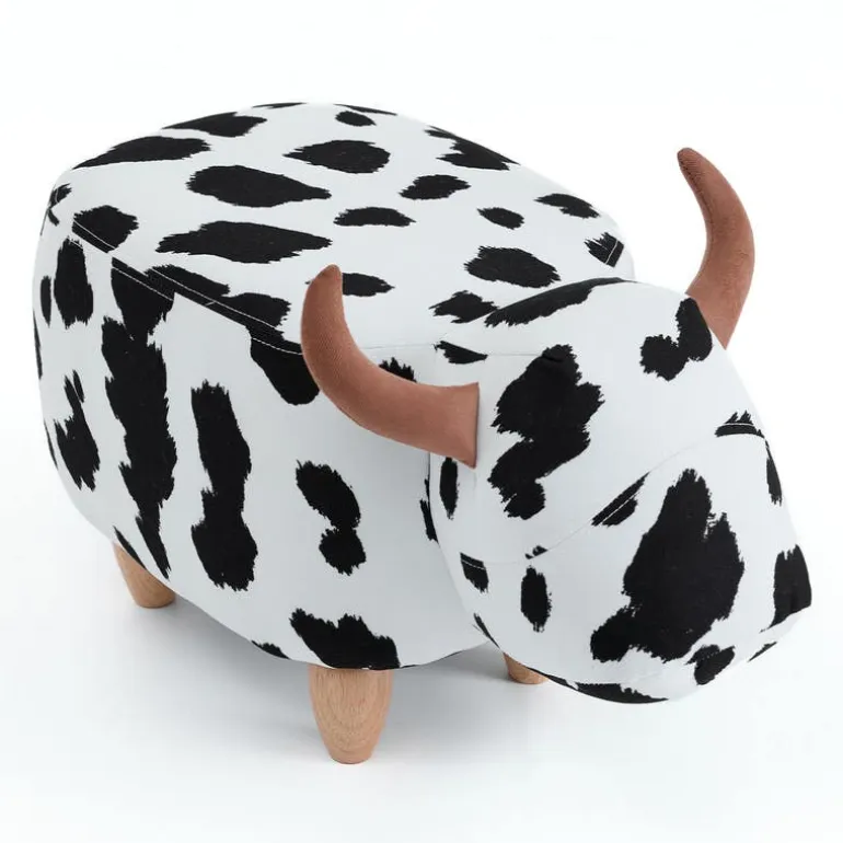 Cow-Shaped Kids Pouf – 25.6" x 14.2" x 14.6"