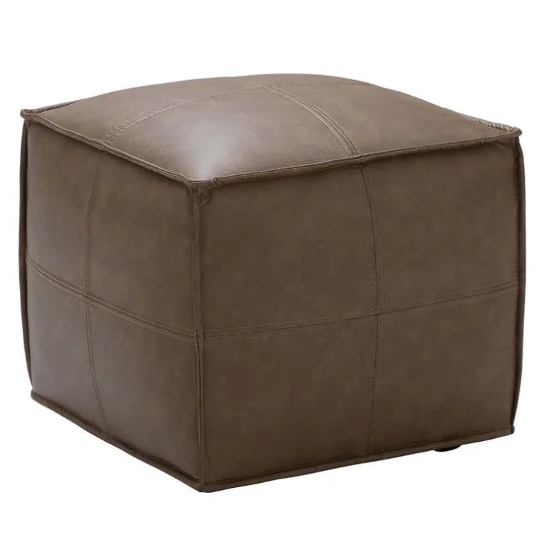 Cube Pouf - Brown