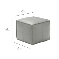 Cube Pouf - Grey