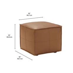 Cube Pouf - Tan