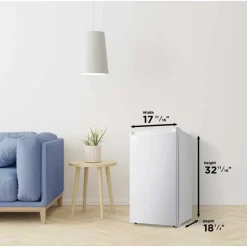 DANBY 3.2 cu ft Compact Refrigerator White Compact - DCR032A2WDD