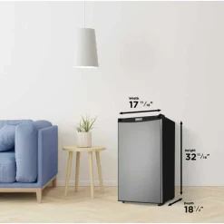 DANBY 3.2 cu ft Compact Refrigerator Stainless Compact - DCR032A2BSLDD