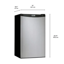 DANBY 3.2 cu ft Compact Refrigerator Stainless Compact - DCR032A2BSLDD