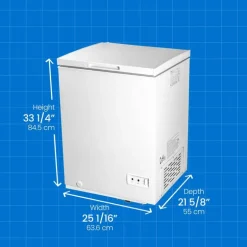 DANBY 5.3 Cu Ft Freezer White, Honrizontal, 26.5" - DCF050A6WM
