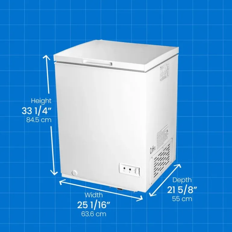 DANBY 5.3 Cu Ft Freezer White, Honrizontal, 26.5" - DCF050A6WM