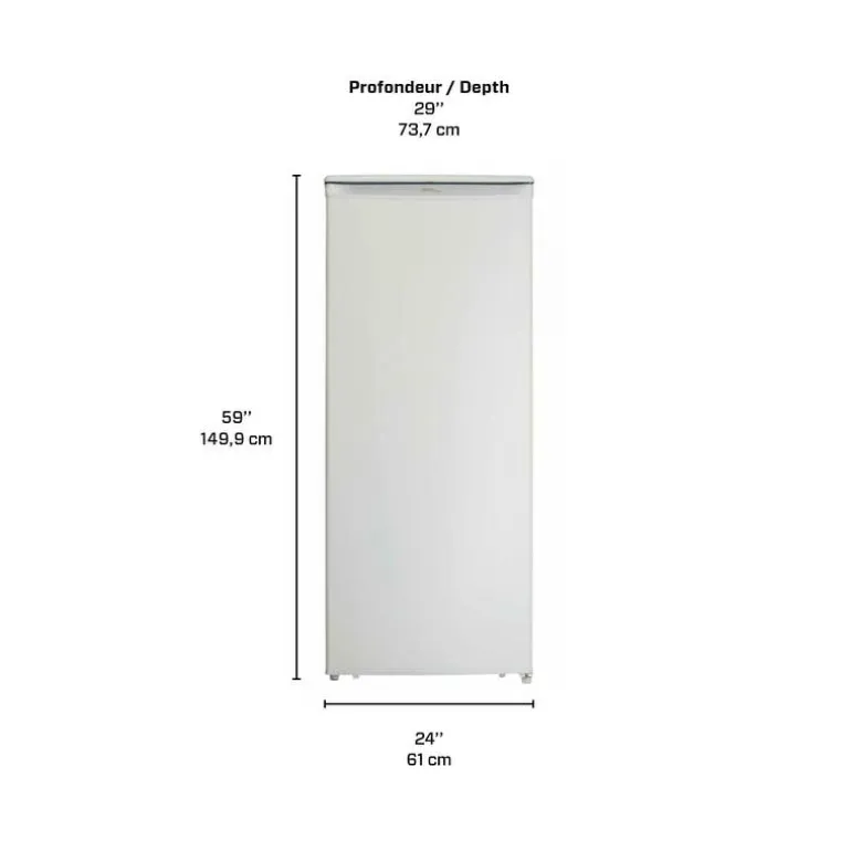 DANBY 10,1 Cu Ft Freezer White, Vertical, 24" - DUFM101A2WDD