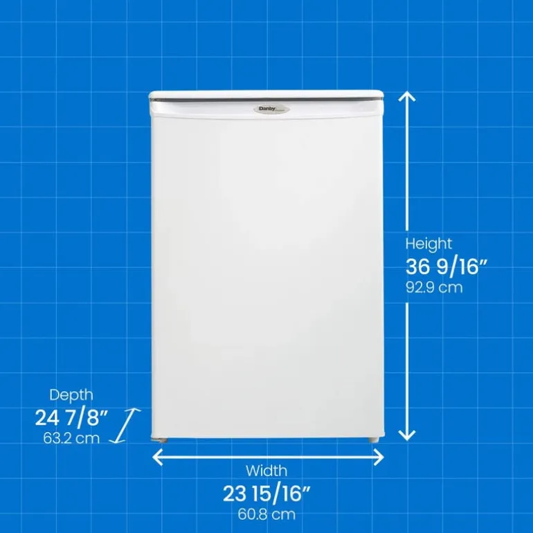 DANBY 4,3 Cu Ft Freezer White, Vertical, 24" - DUFM043A2WDD
