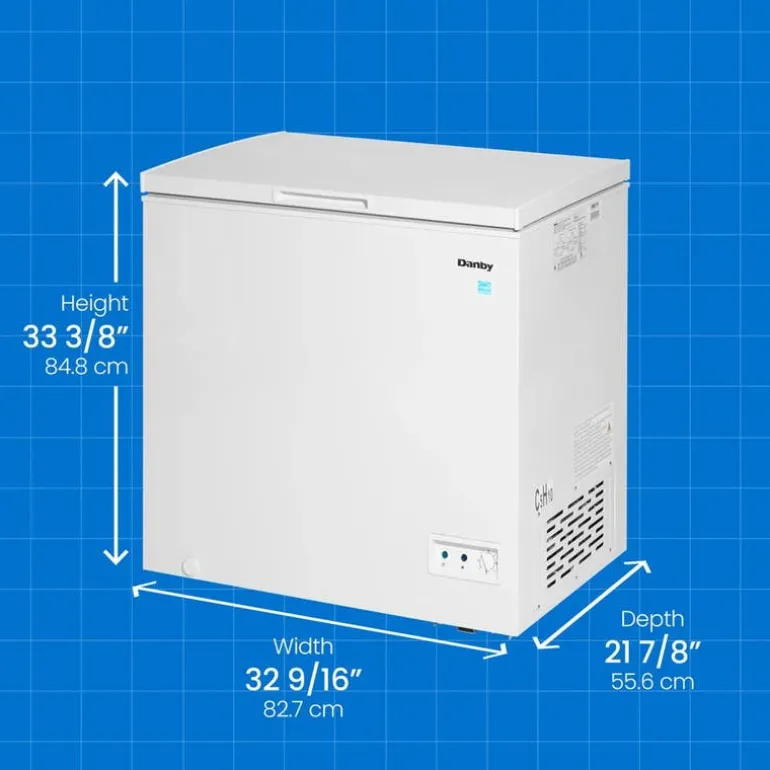 DANBY 7 Cu Ft Freezer White, Honrizontal, 33" - DCF070A5WDB