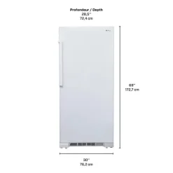 DANBY 16,7 Cu Ft Freezer White, Vertical, 30" - DUF167A5WDD