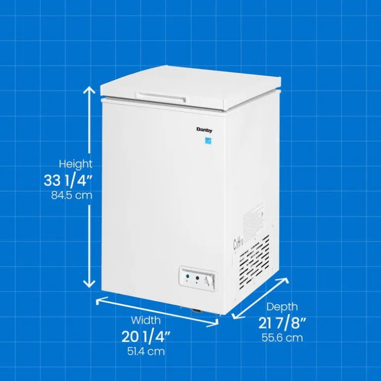 DANBY 3,5 Cu Ft Freezer White, Honrizontal, 20.25" - DCF035A5WDB