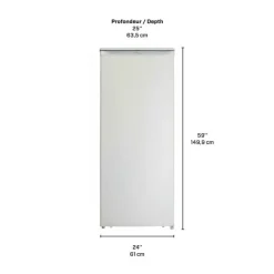 DANBY 8,5 Cu Ft Freezer White, Vertical, 24" - DUFM085A4WDD