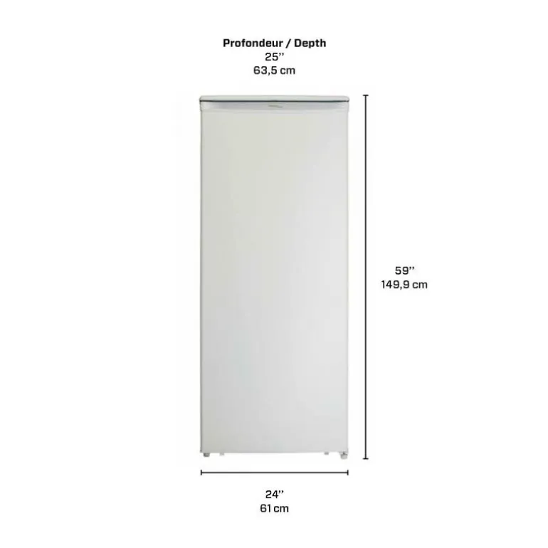 DANBY 8,5 Cu Ft Freezer White, Vertical, 24" - DUFM085A4WDD