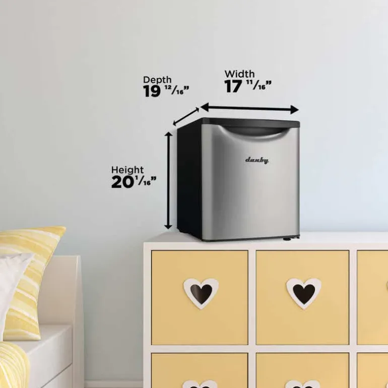 DANBY 1,7 Cu Ft Refrigeraor Stainless Compact - DAR017A3BSLDB