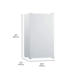 DANBY 3.3 cu ft Refrigerator White Compact - DCR033B2WM