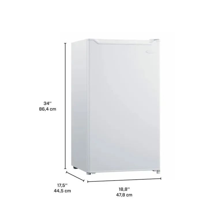 DANBY 3.3 cu ft Refrigerator White Compact - DCR033B2WM
